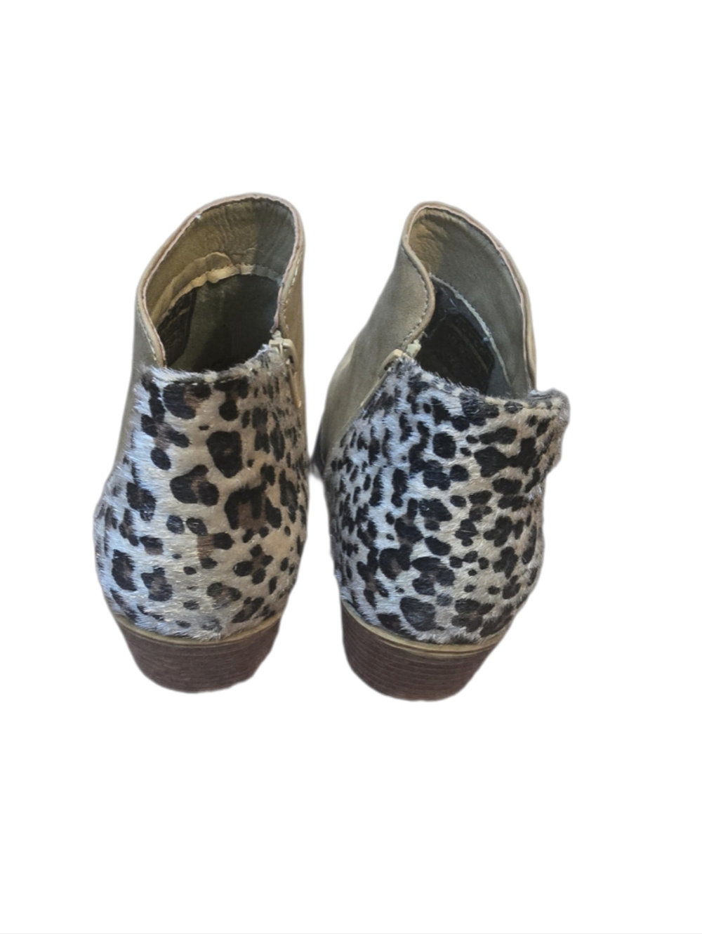 Roper Women's Sedona Cheetah Snip Toe Cowboy Booties Sz 10.5 - Picture 3 of 5